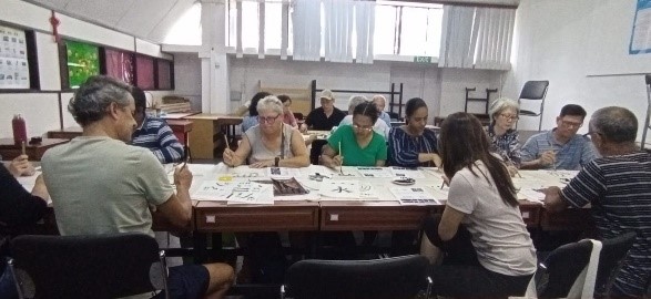 Confucius Institute at University of Mauritius Launched Chinese Calligraphy and Painting Classes, Oct 2023