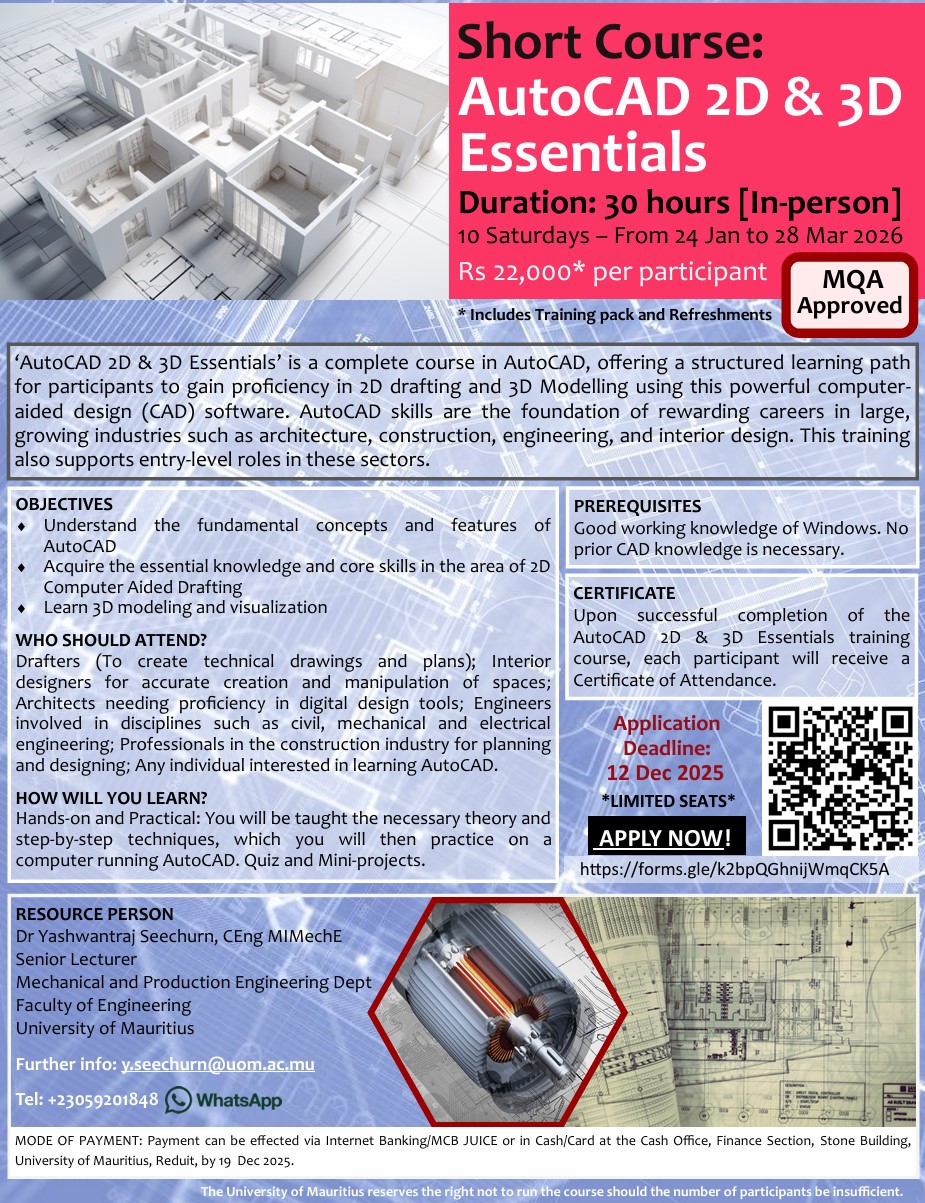 Short Course: AutoCAD 2D & 3D Essentials