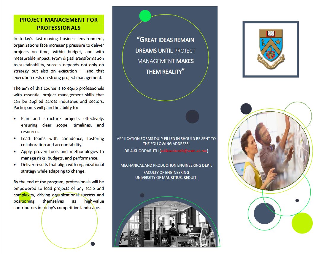 Short Course: Project Management for Professionals