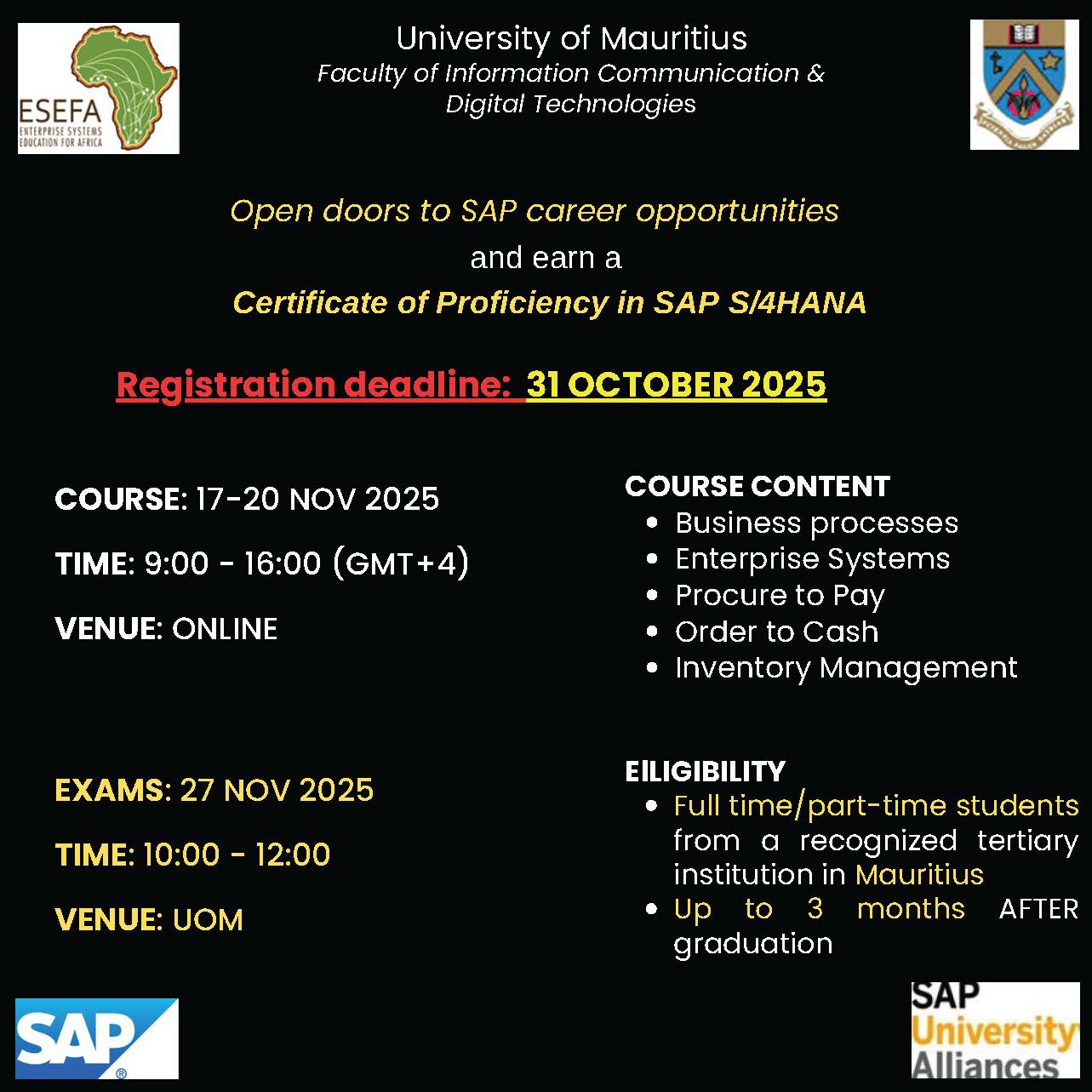 Short Course on SAP S/4HANA