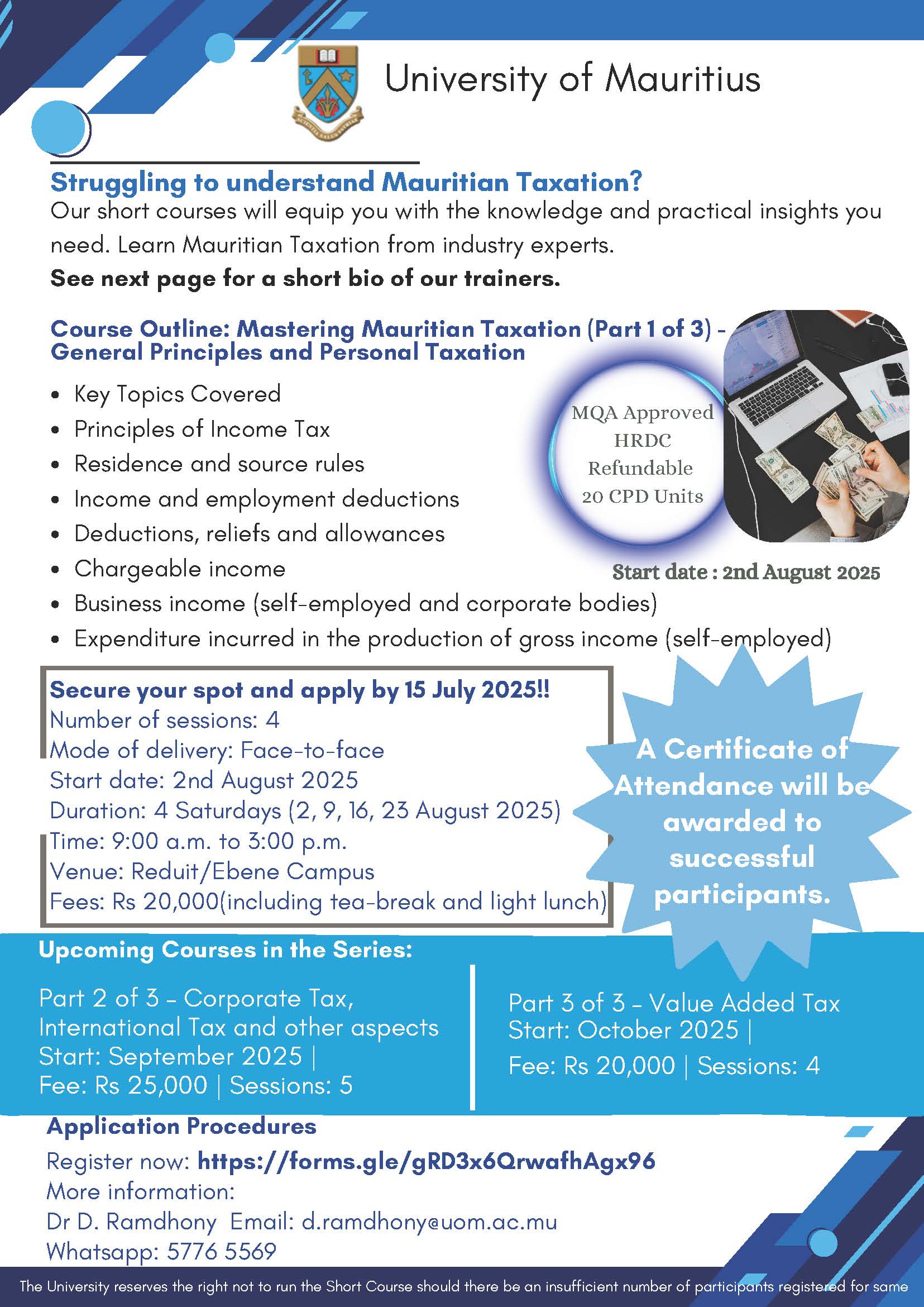 Short Course: 