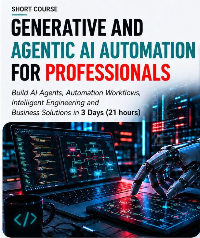 Short-course on Generative and Agentic AI Automation for Professionals
